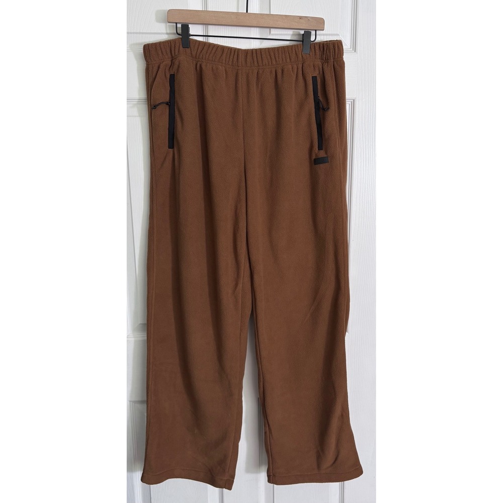 SKIMS Fleece Lounge Straight Leg Pant XL Chai Brown WL-WLG-9938W